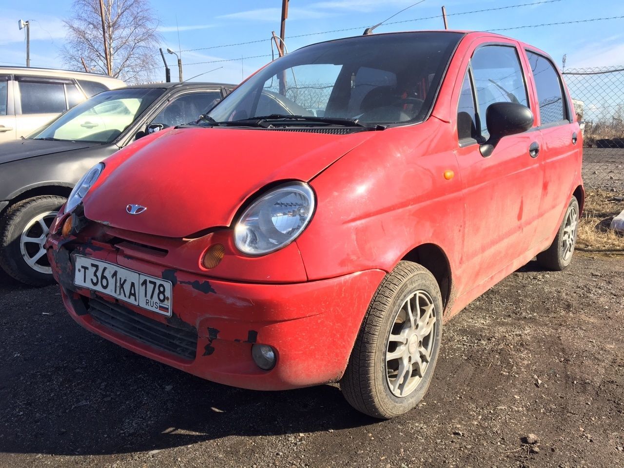 Выкупленный битый Daewoo Matiz 2007 г. бензин 0.9 л. механика пробег 120  000 км. в Санкт‑Петербурге от компании «VYKUP-AUTO»